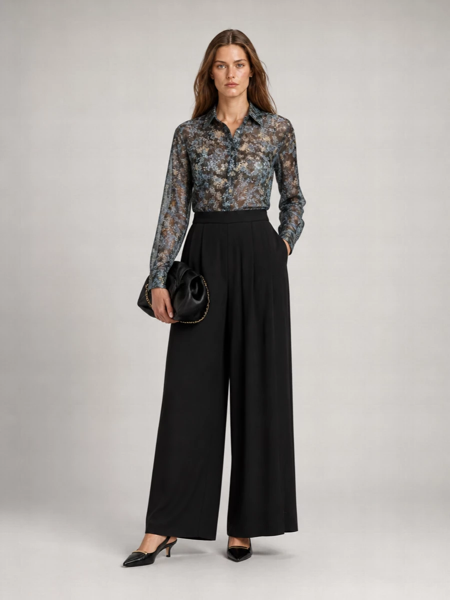 Dries Van Noten Floral Print Sheer Shirt