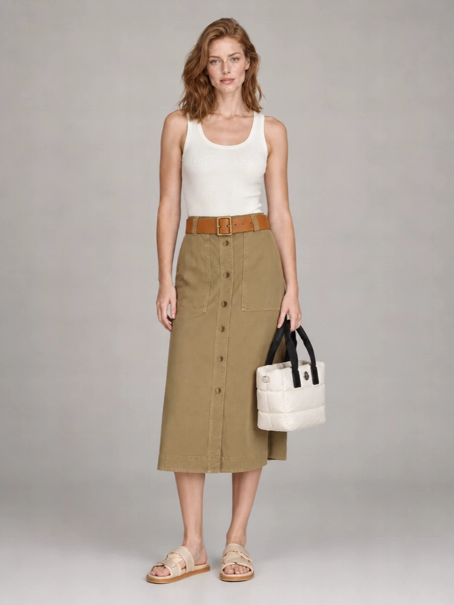 Moncler Cotton Knee-Length Skirt