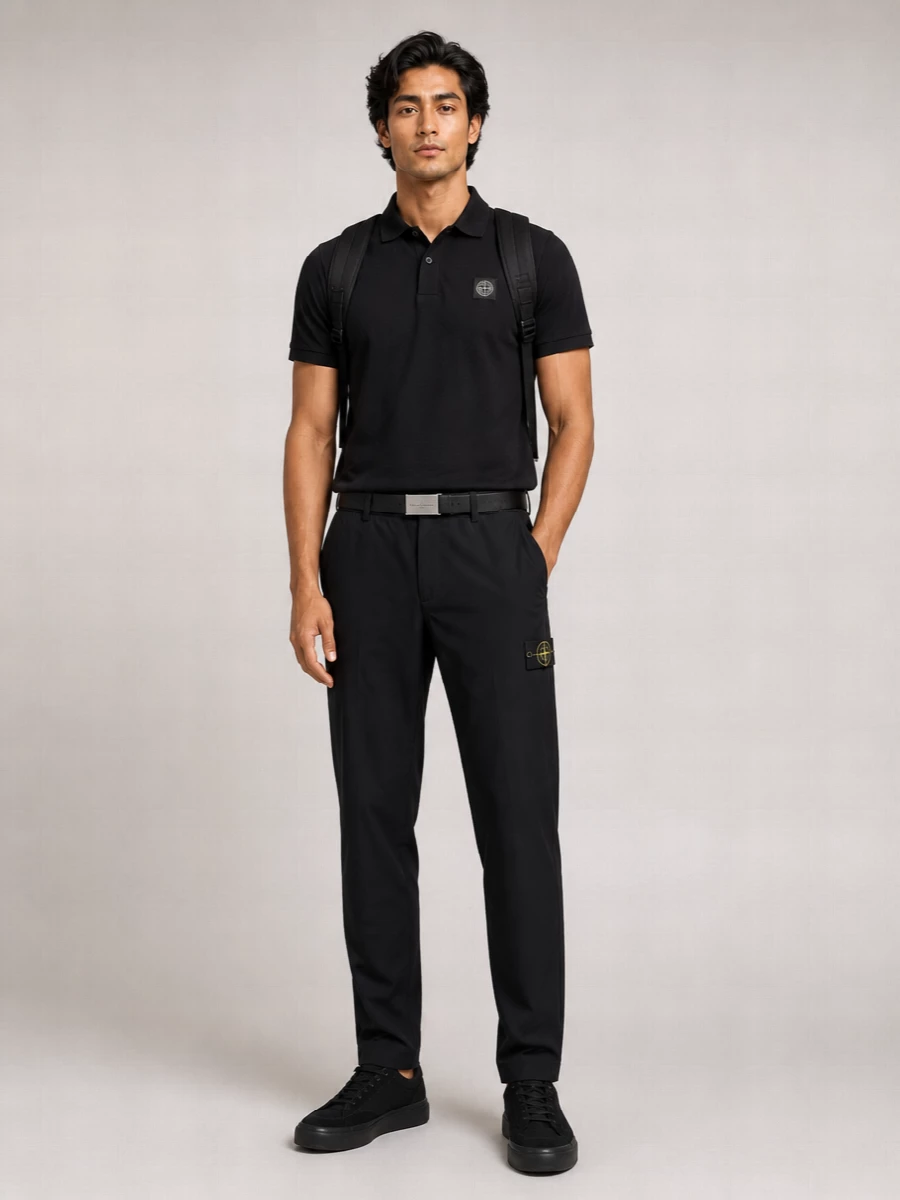 Stone Island Cotton Logo Polo Shirt