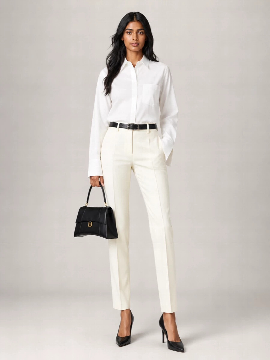 Balenciaga Oversized Cotton Shirt With Knotted Cuffs