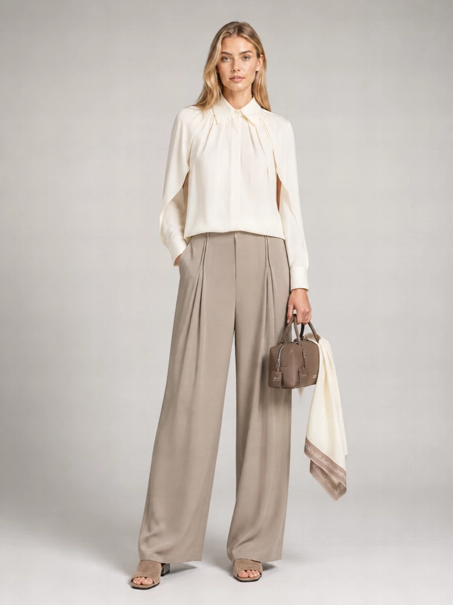 Max Mara Virgin Wool Wide-Leg Trousers