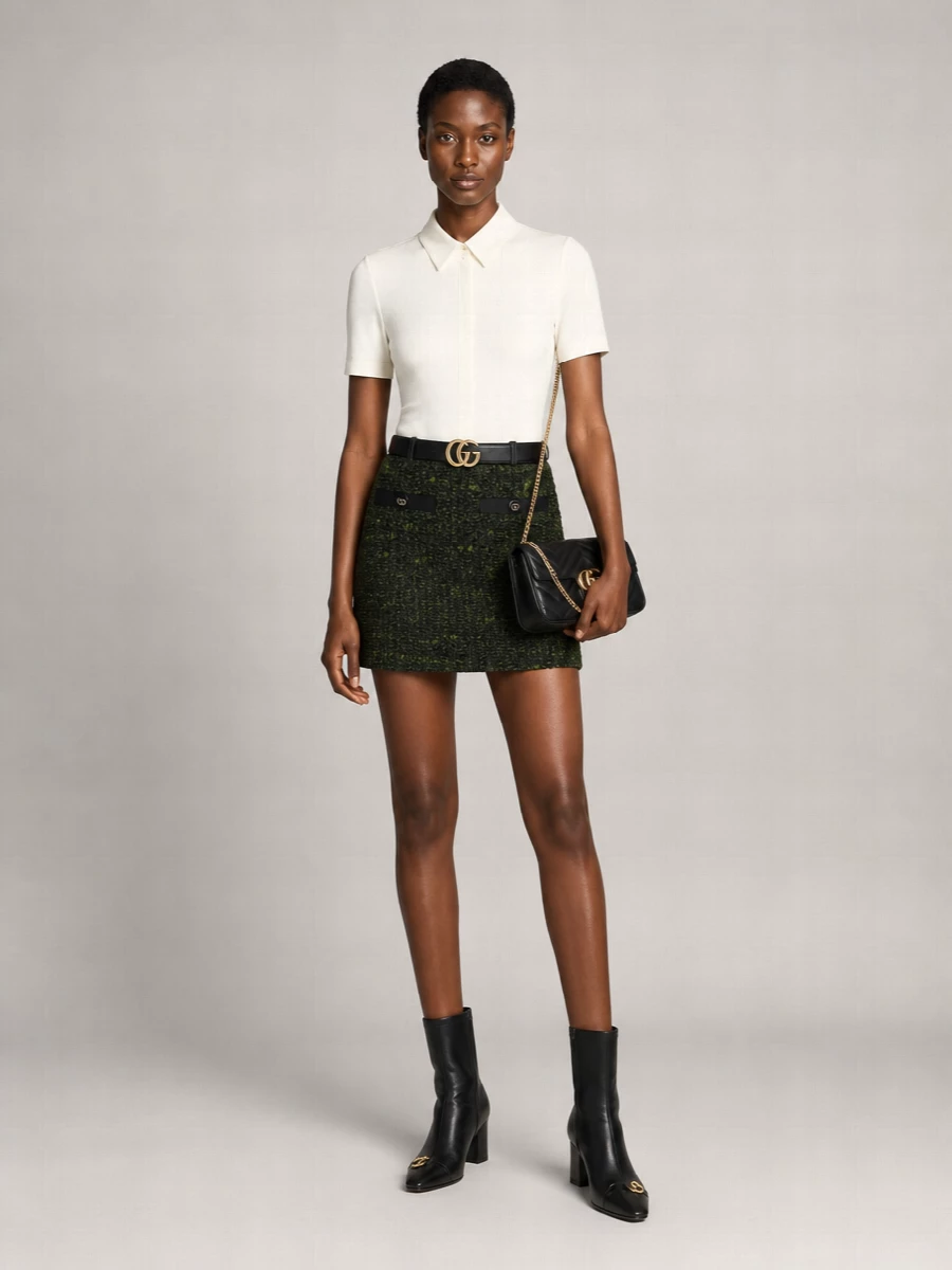 Gucci Bouclé Mini Skirt