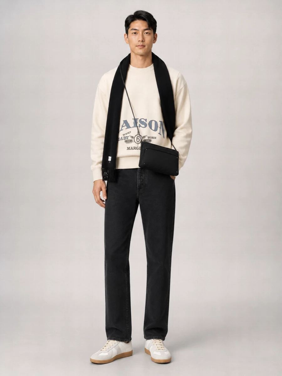 Mm6 Maison Margiela Cotton Logo-Print Crew-Neck Sweatshirt