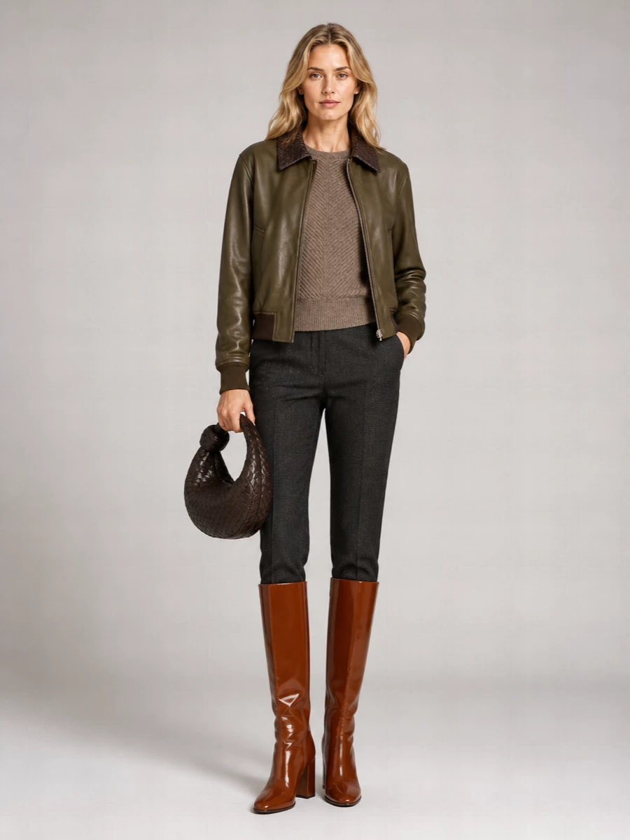 Bottega Veneta glossy leather jacket