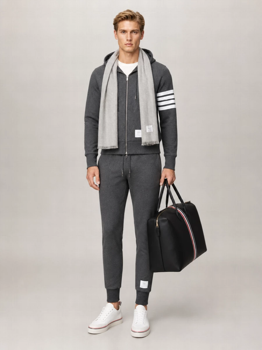Thom Browne Cotton 4-Bar Track Pants