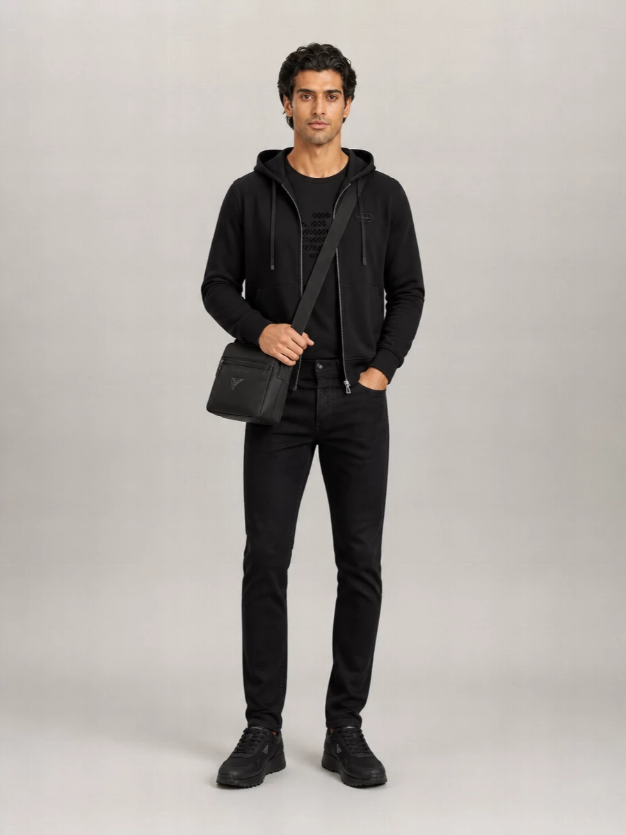 Emporio Armani Cotton Logo Hooded Jacket