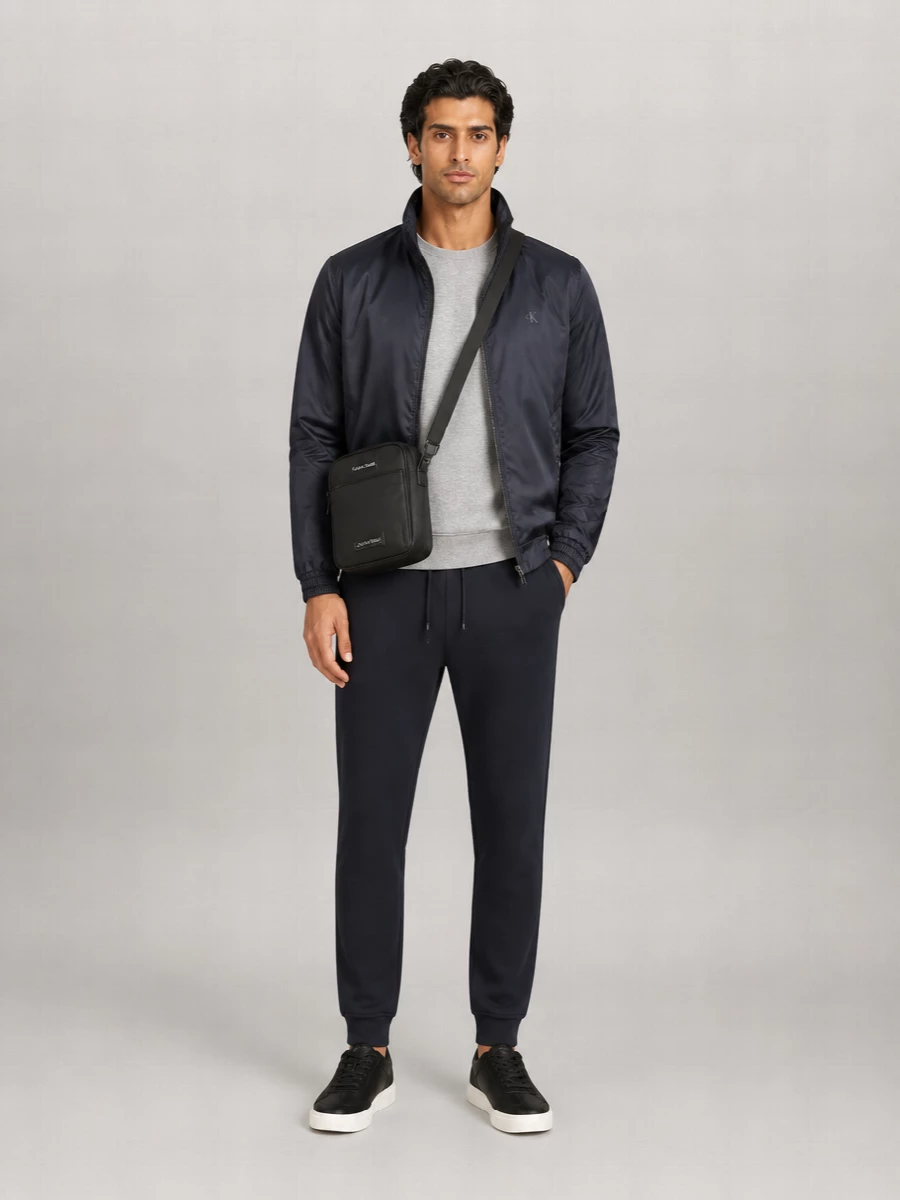 Calvin Klein Ribbed-Trim Single-Breasted Jacket