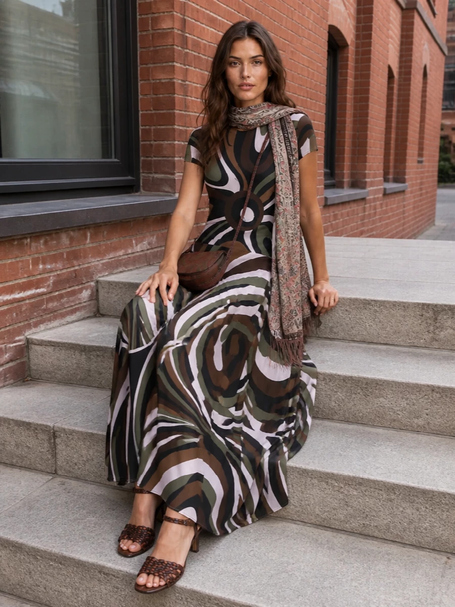 Pucci maxi skirt etro sandals paisley bag