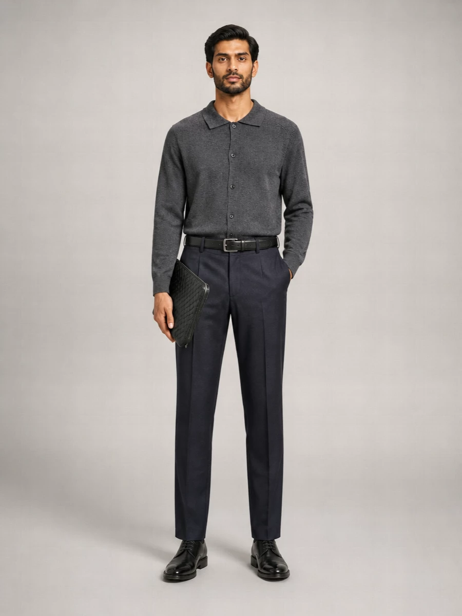 Dunst Pleated Semi Wide Tailored Trousers