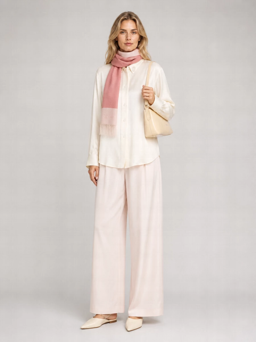 Jil Sander Acetate Blend Trousers Wide Leg Back Pockets