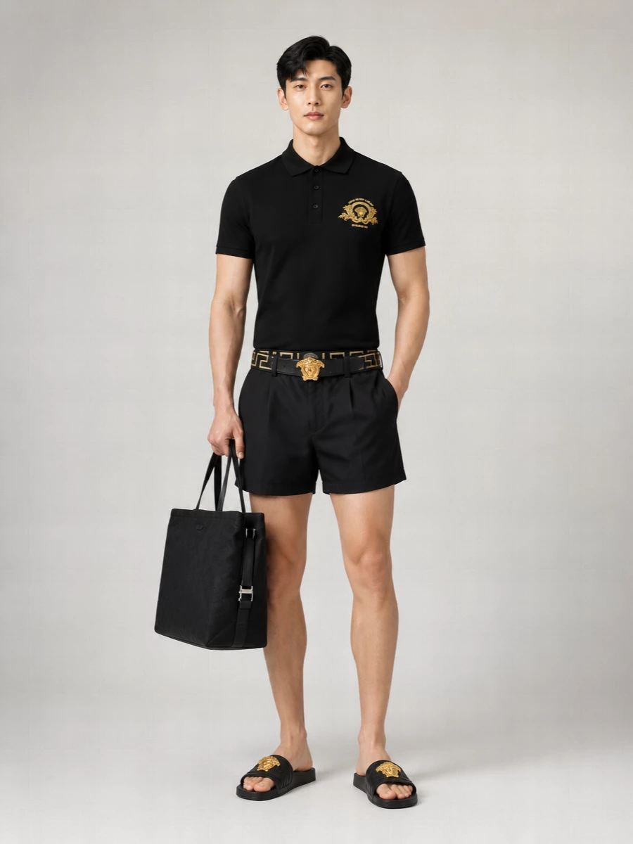 Versace Greca Border Swim Shorts