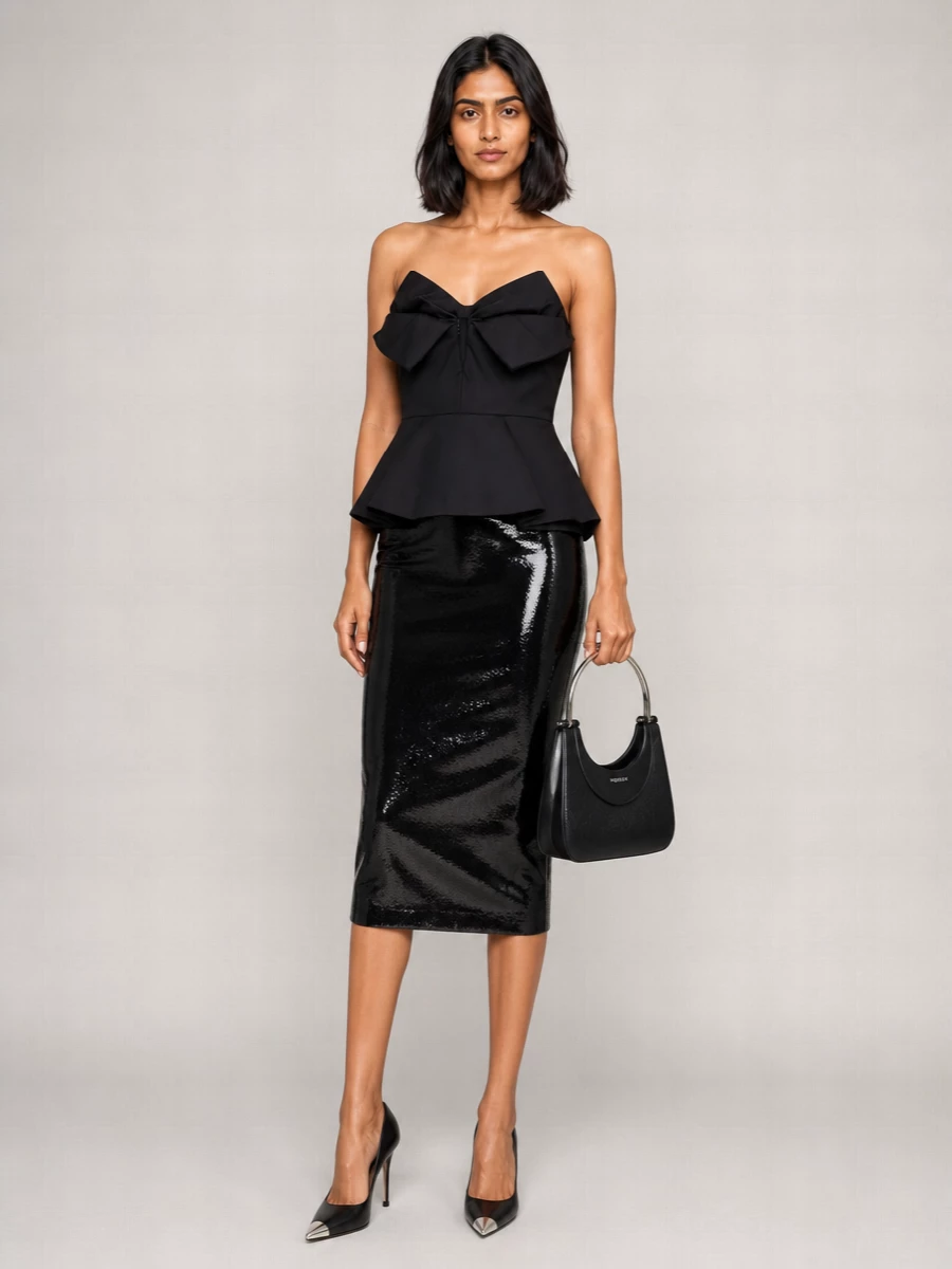 Alexander Mcqueen Silk Straight Skirt