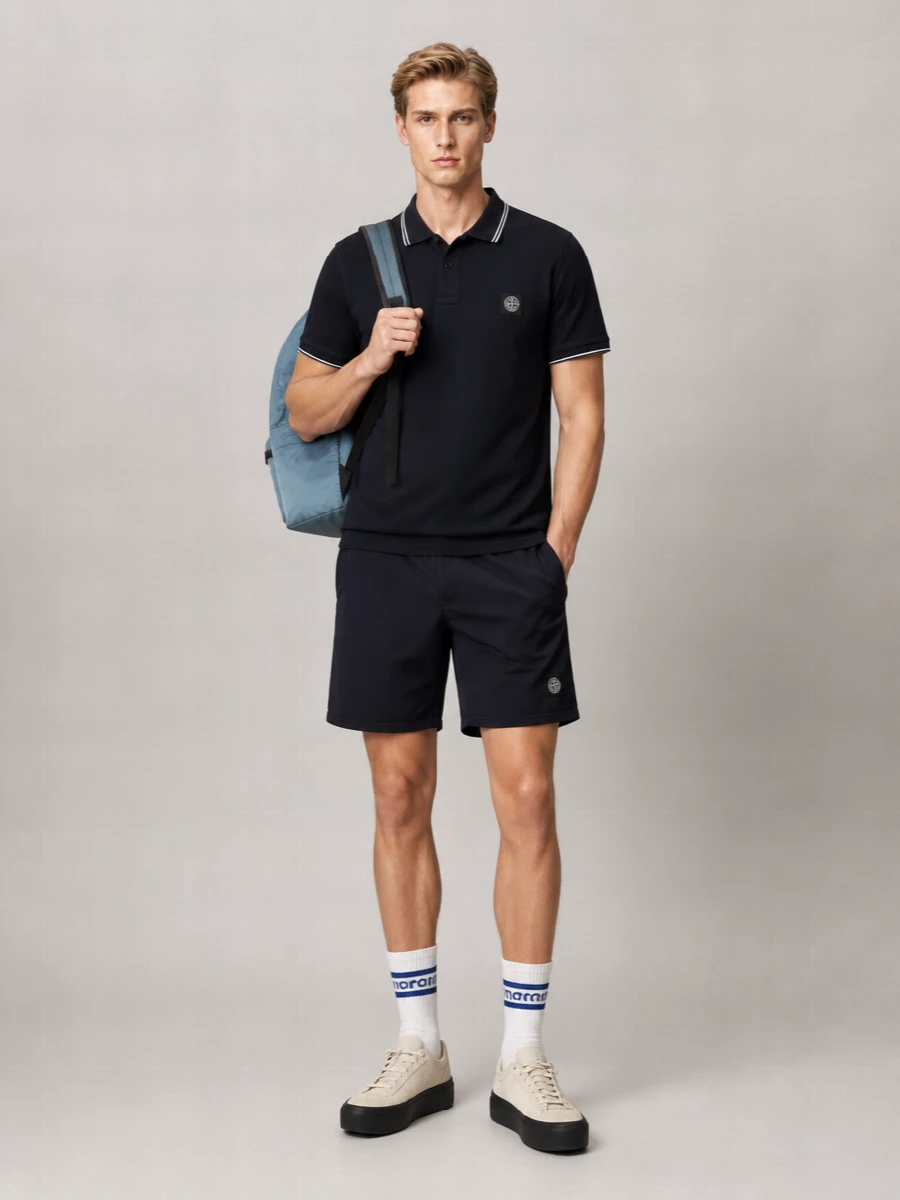 Stone Island Piqué Polo Shirt