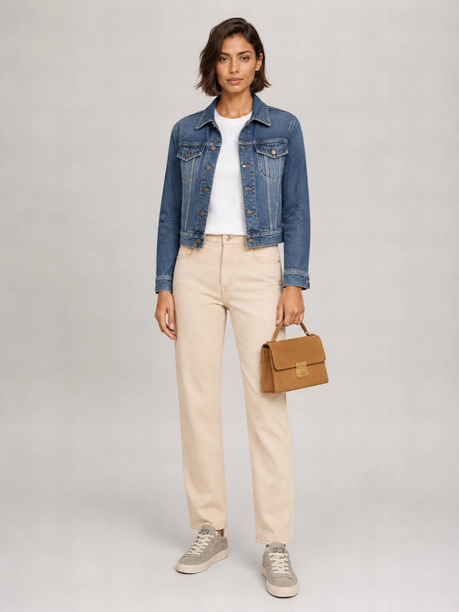 Golden Goose Denim Slim-Fit Cropped Jacket