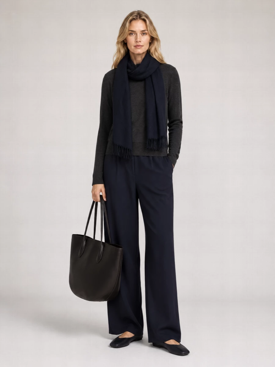 The Row Navy Lounge Pants