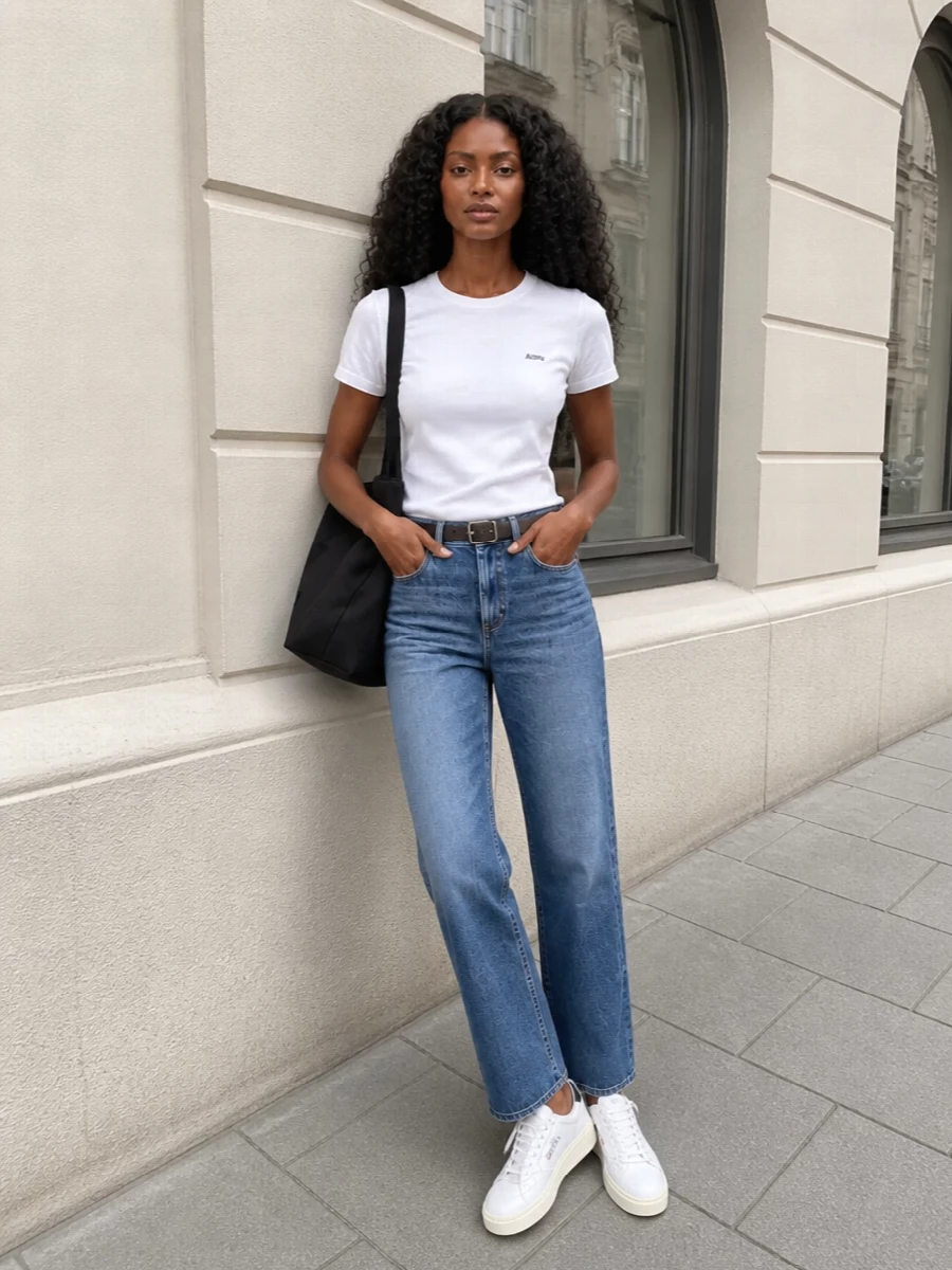 Autry tee apc jeans autry sneakers outfit