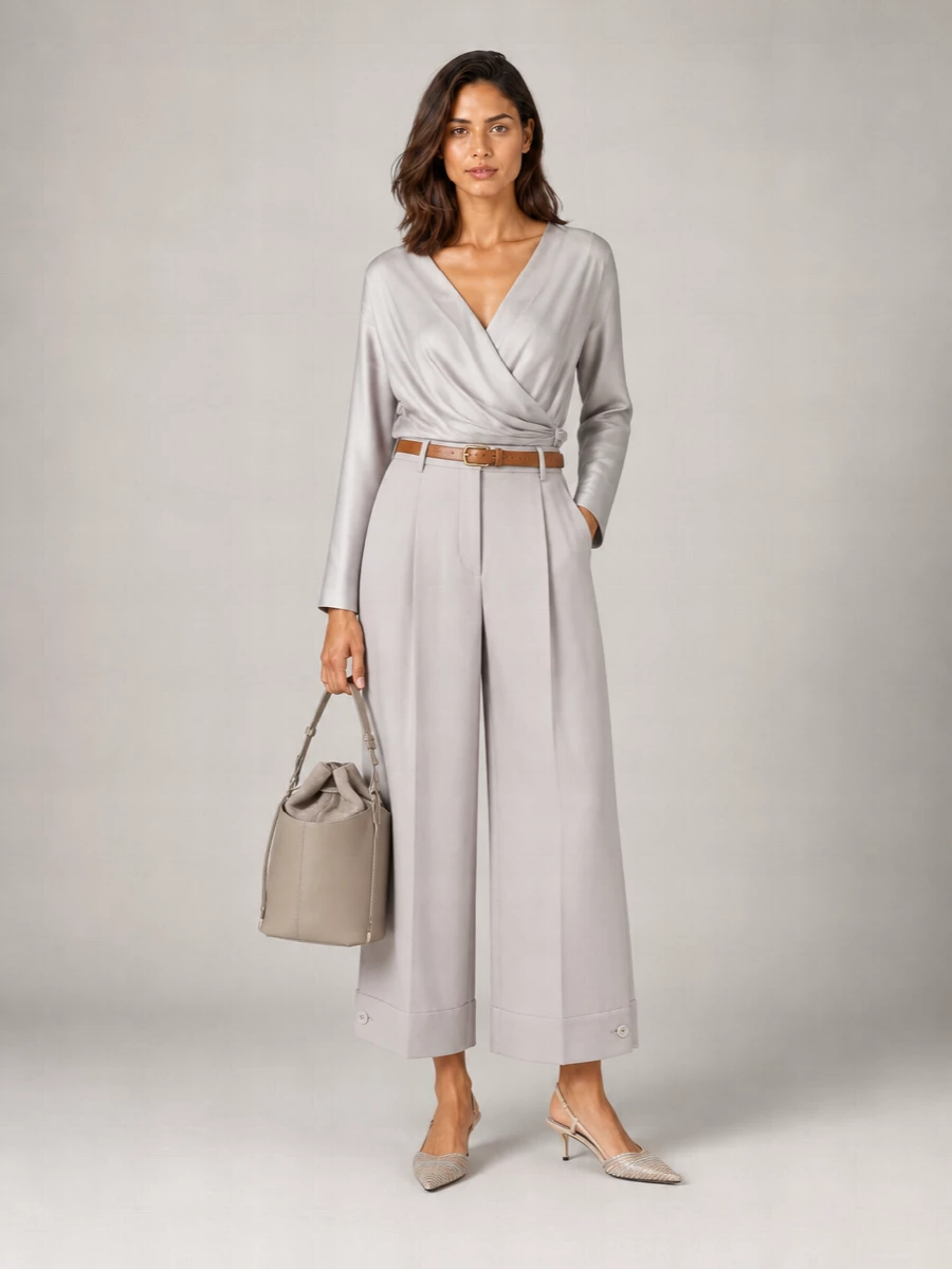 Giorgio Armani Silk Wide-Leg Trousers