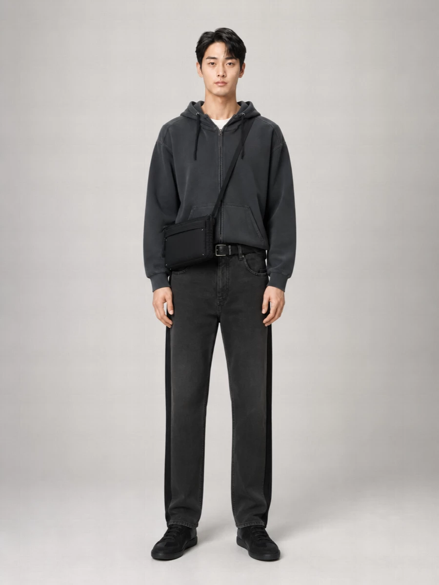 Maison Margiela Spliced Straight-Leg Denim Jeans