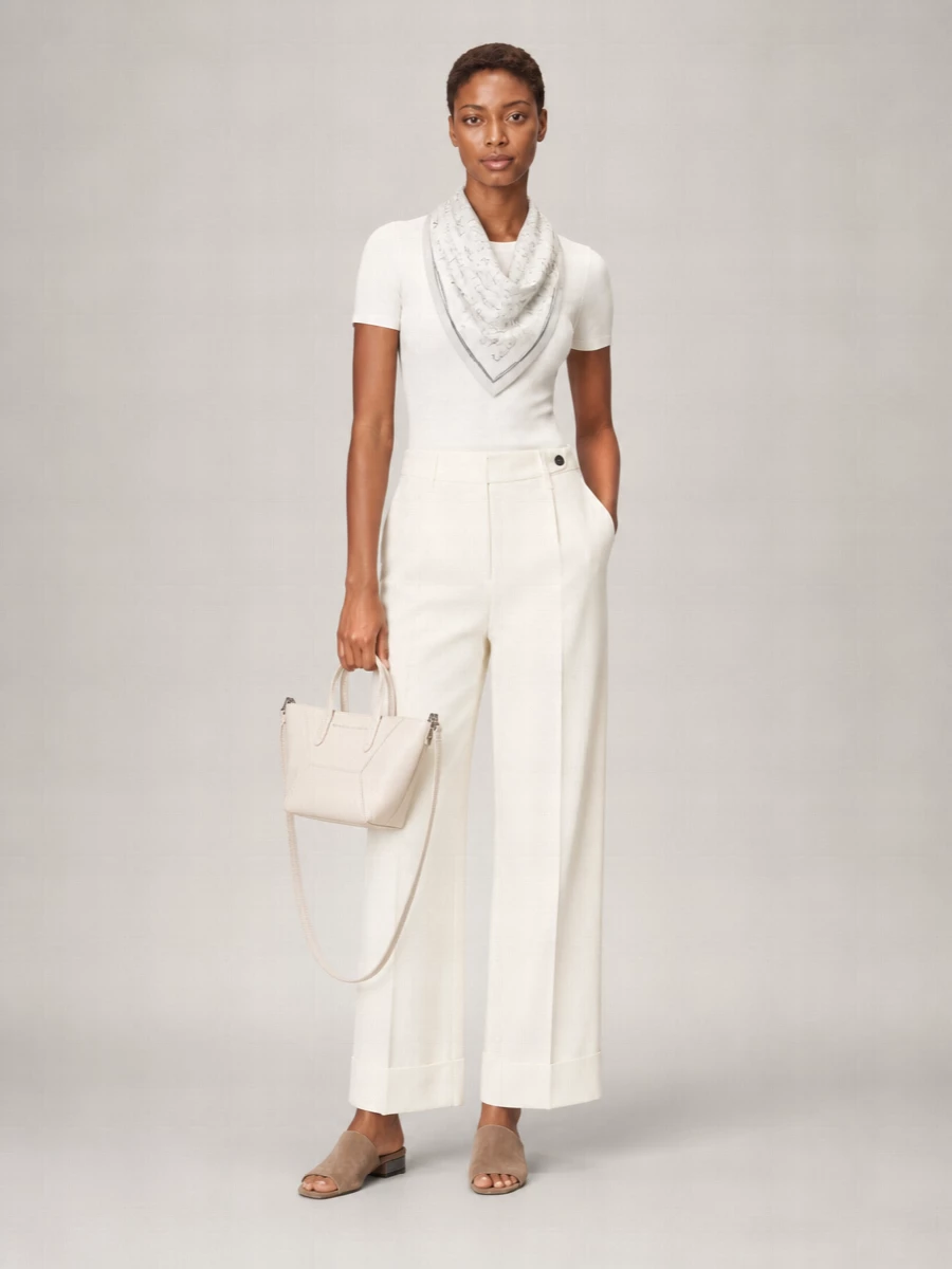 Brunello Cucinelli Ribbed Crew Neck T-Shirt