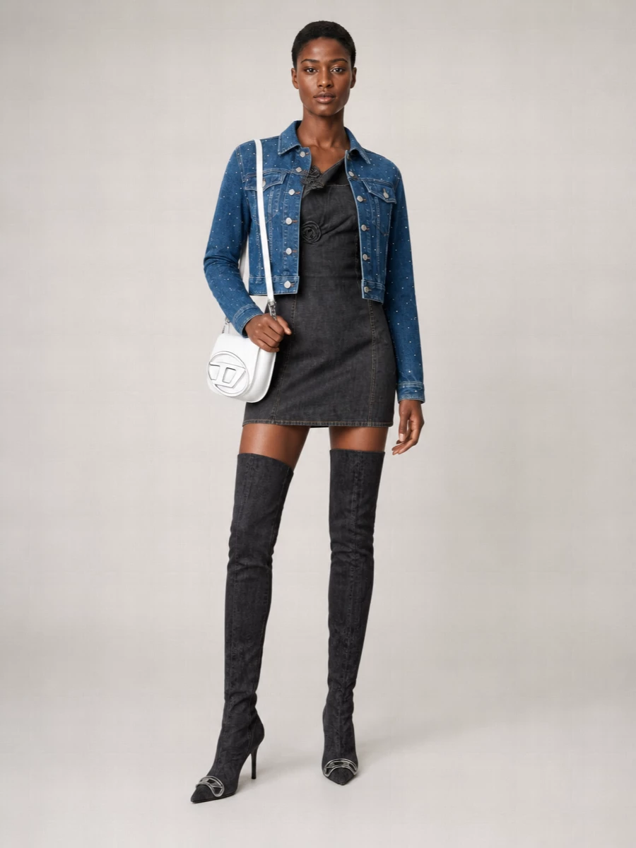 7 For All Mankind Cropped Denim Jacket