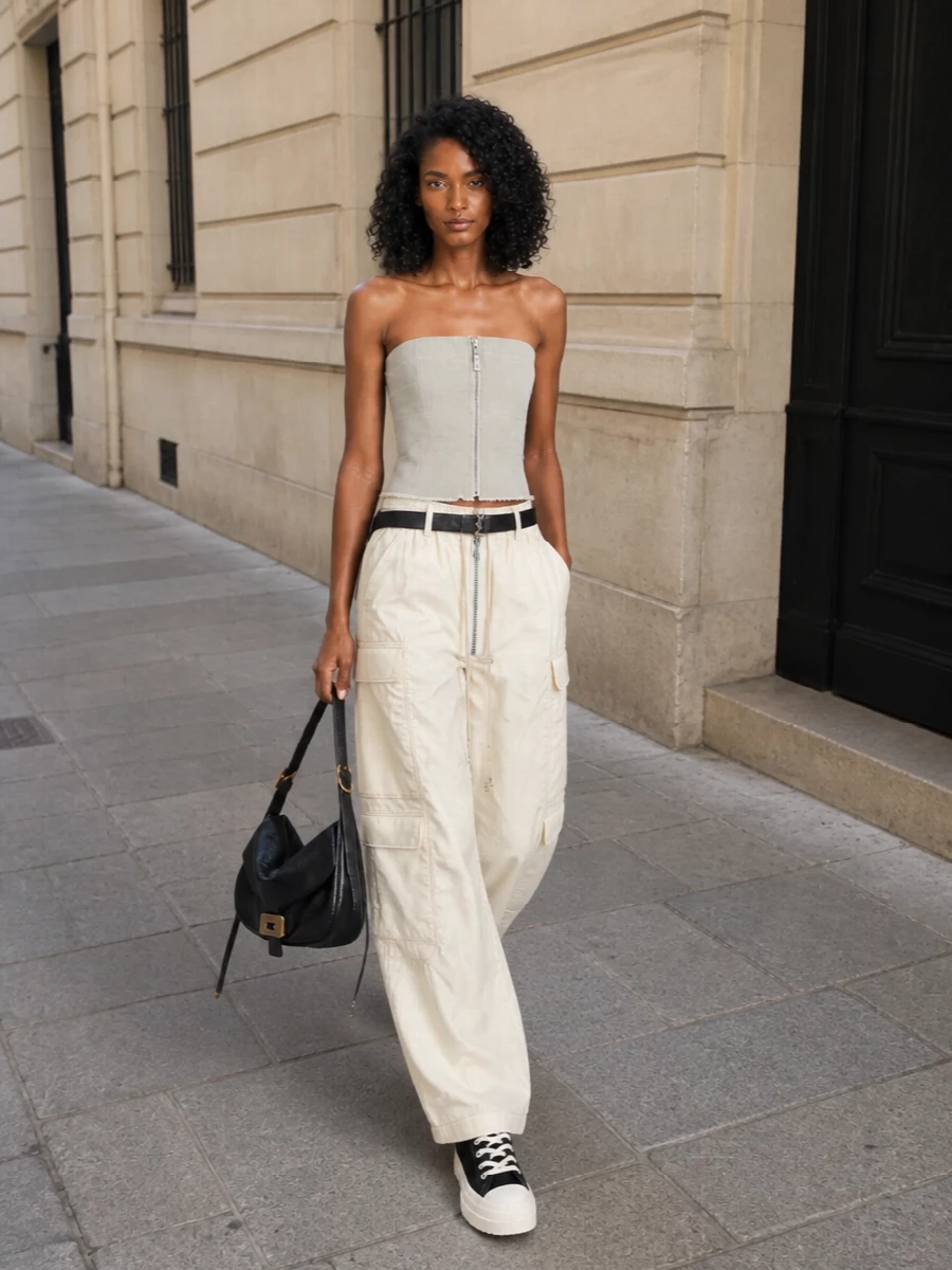 Rick owens corset cargo pants platform shoes