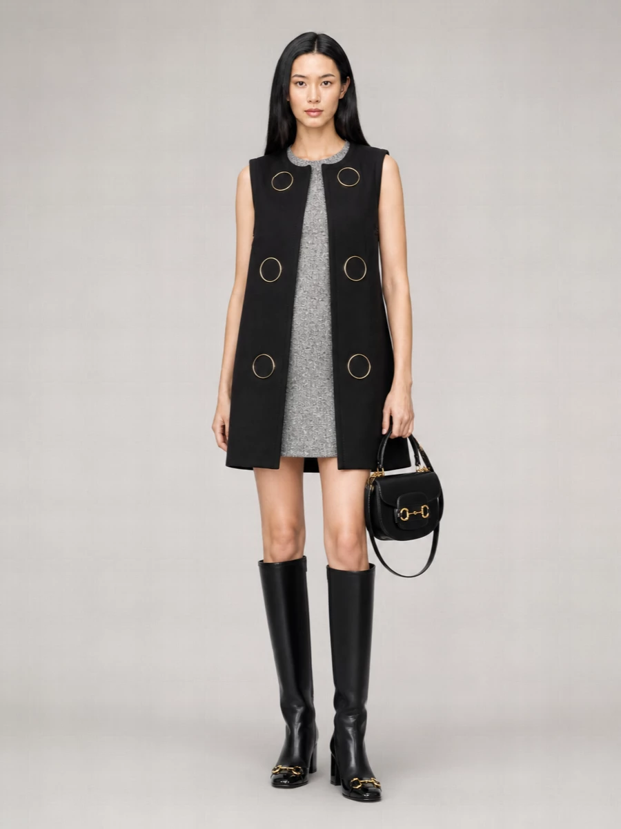 Gucci Wool Sleeveless Double-Breasted Vest