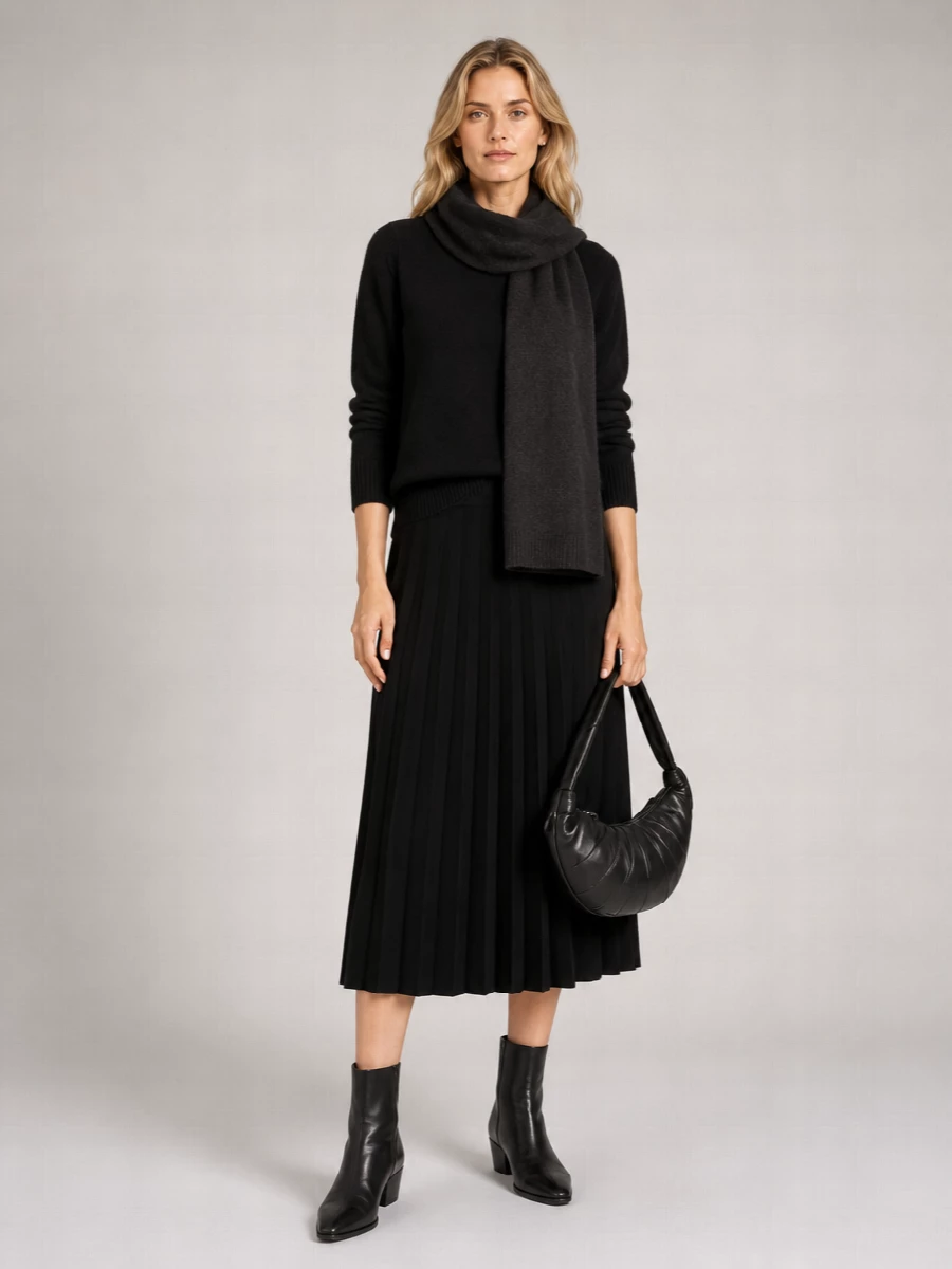 Lisa Yang Cashmere Ribbed Oversized Crewneck Sweater
