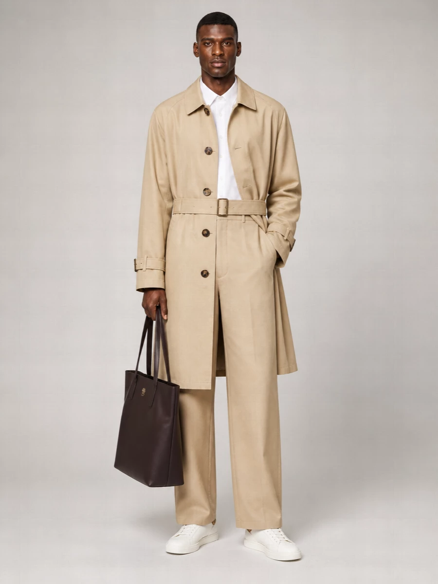 Burberry Double-Breasted Organic Cotton Trench Coat