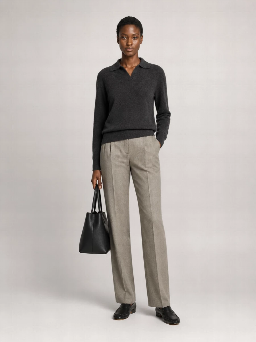 The Row Cashmere Polo Jumper