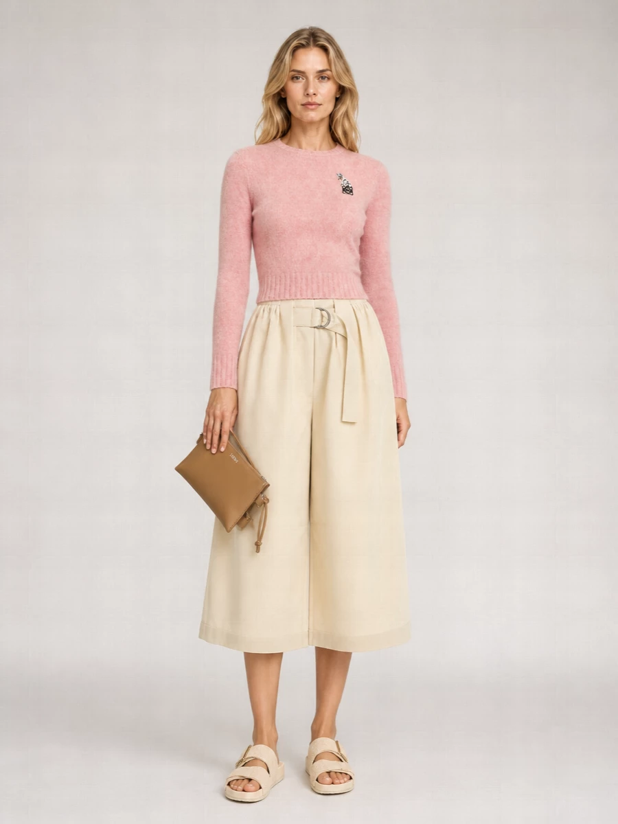 Loewe Ribbed Hem And Cuff Wool Sweater