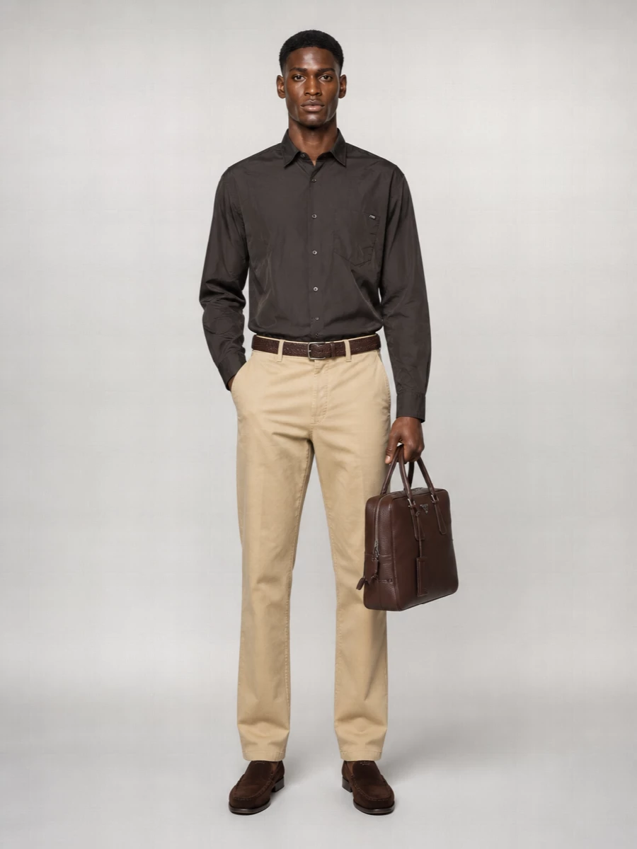 Prada Cotton Straight-Leg Trousers