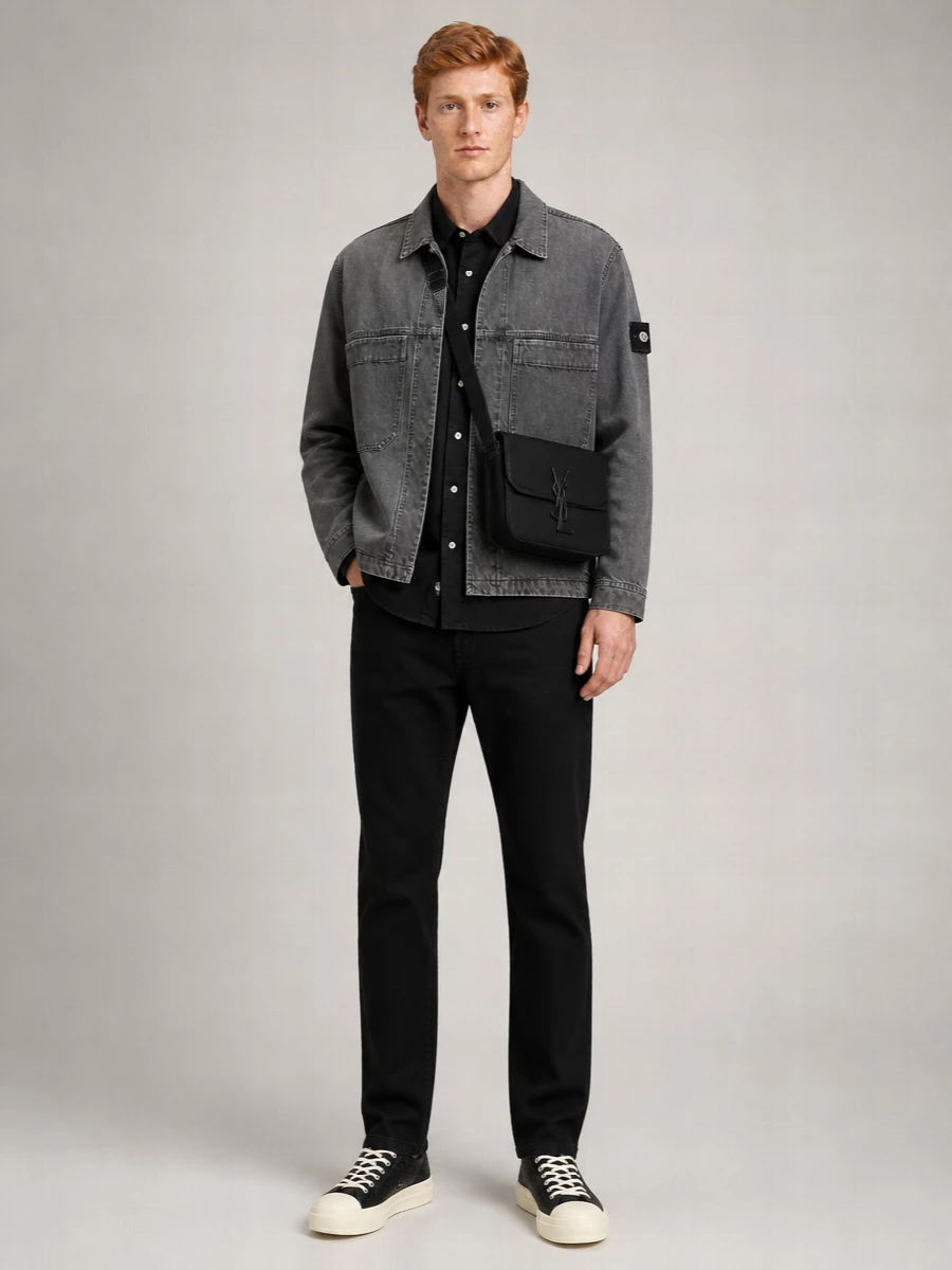 Saint Laurent Quilted Messenger Bag