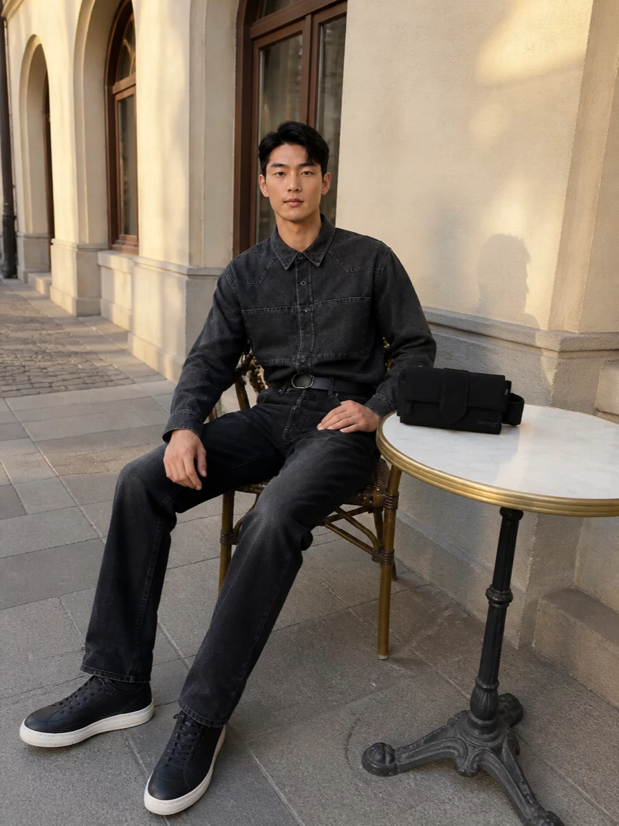 Mm6 shirt haikure jeans axel arigato sneakers