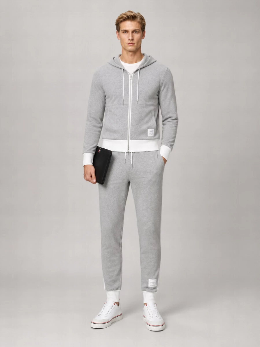 Thom Browne Ribbed Cotton Track Pants