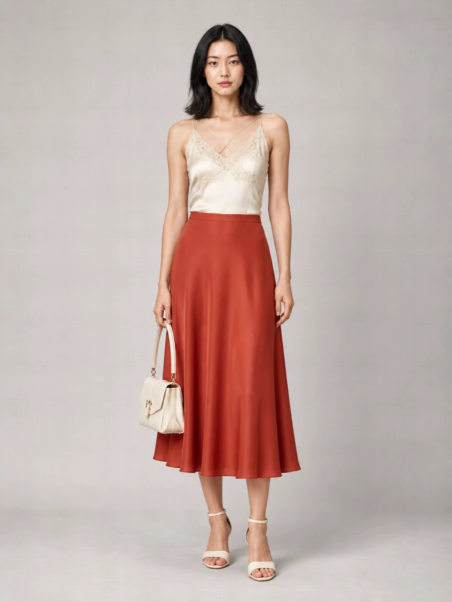 Alberta Ferretti Silk Wide-Leg Maxi Skirt