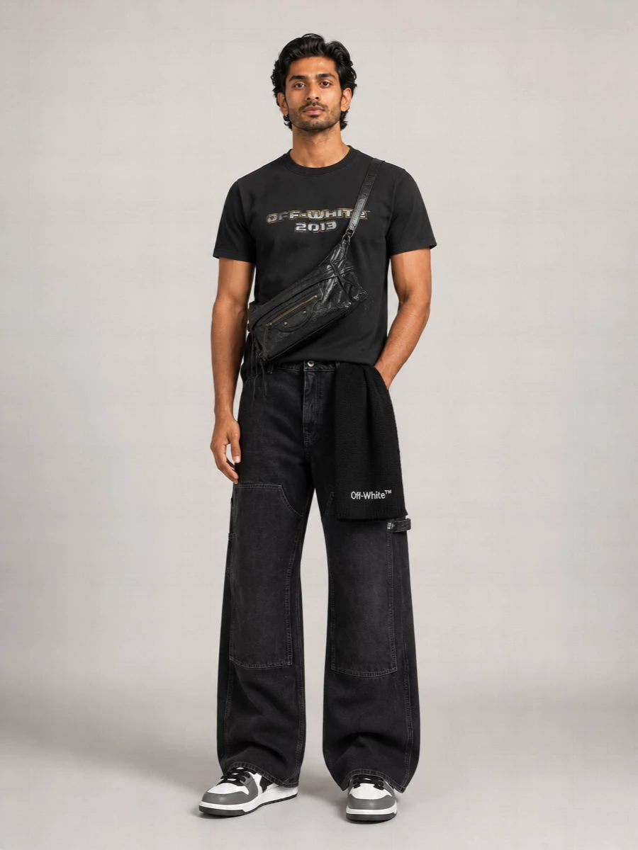 Off-White Logo Print Cotton Short-Sleeve T-Shirt