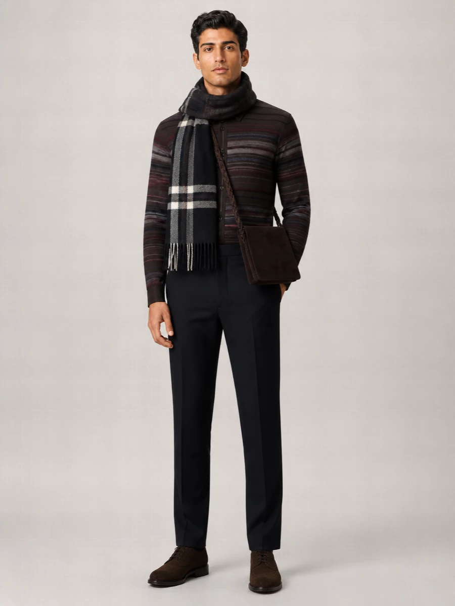 Paul Smith Striped Merino Wool Cardigan
