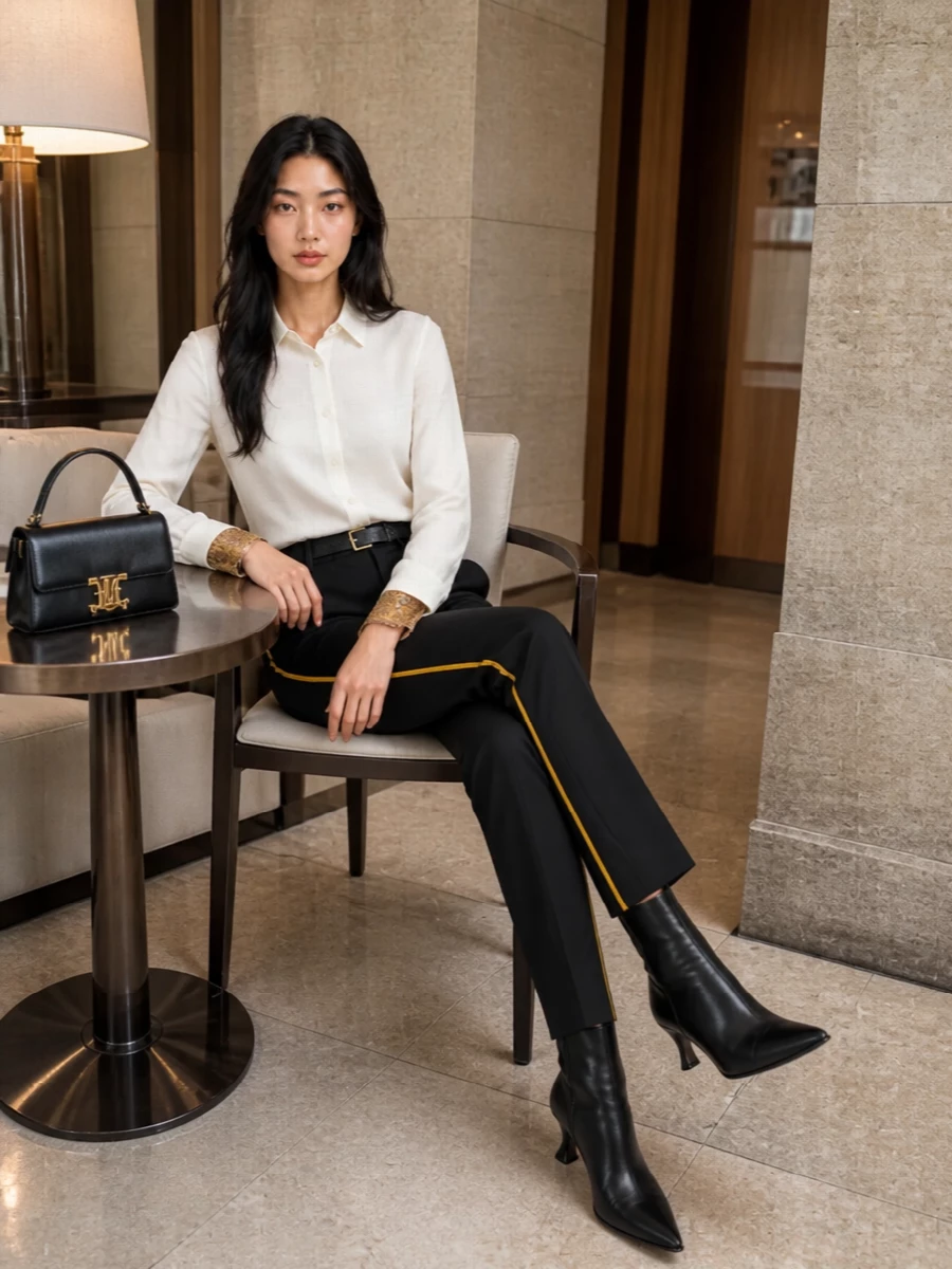 Dries van noten trouser ivory shirt outfit