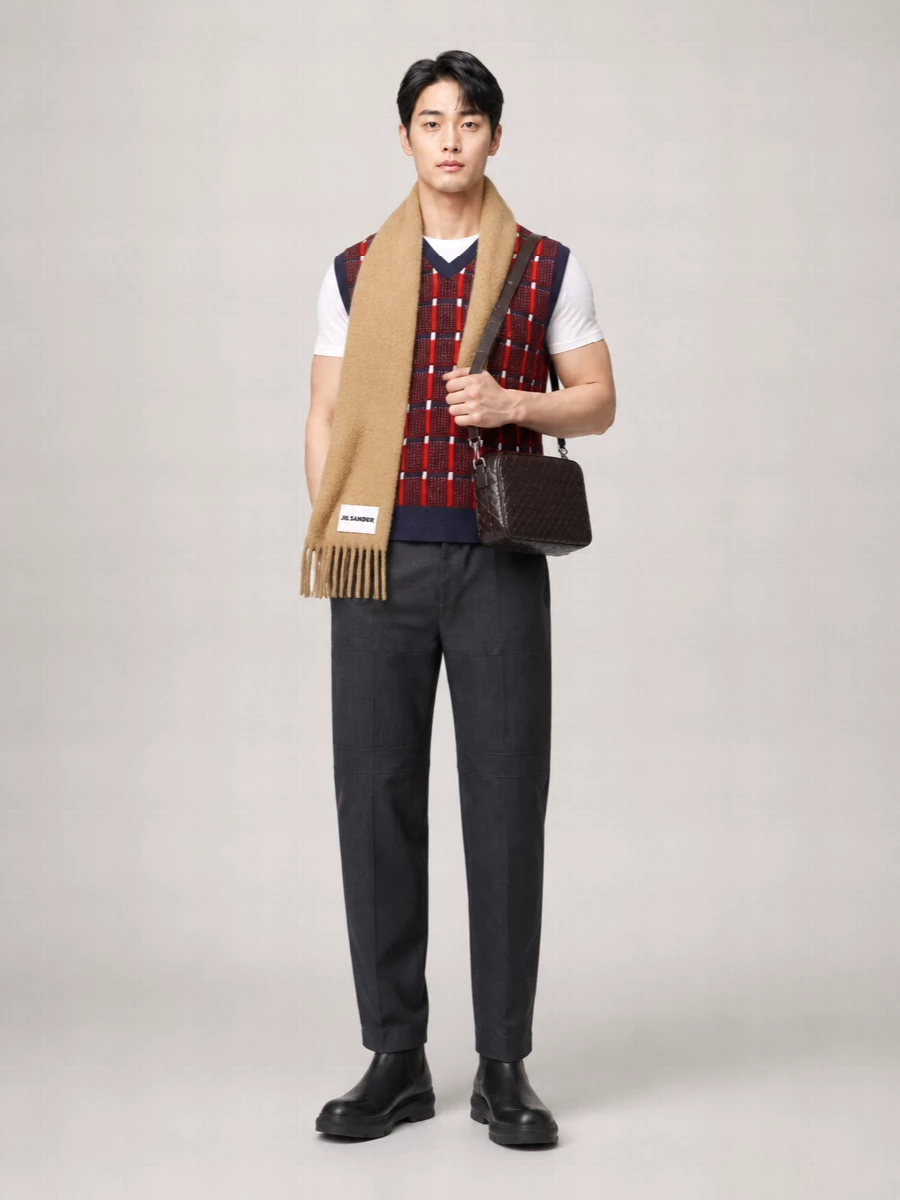 Jil Sander Wool Sleeveless V-Neck Knitted Vest