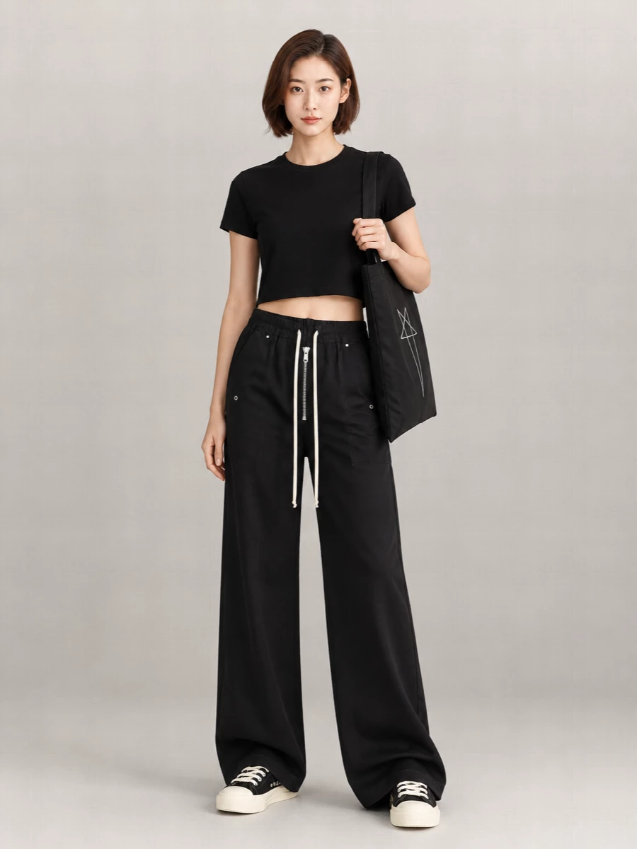 Rick Owens Drkshdw Cotton Cropped Short-Sleeve T-Shirt