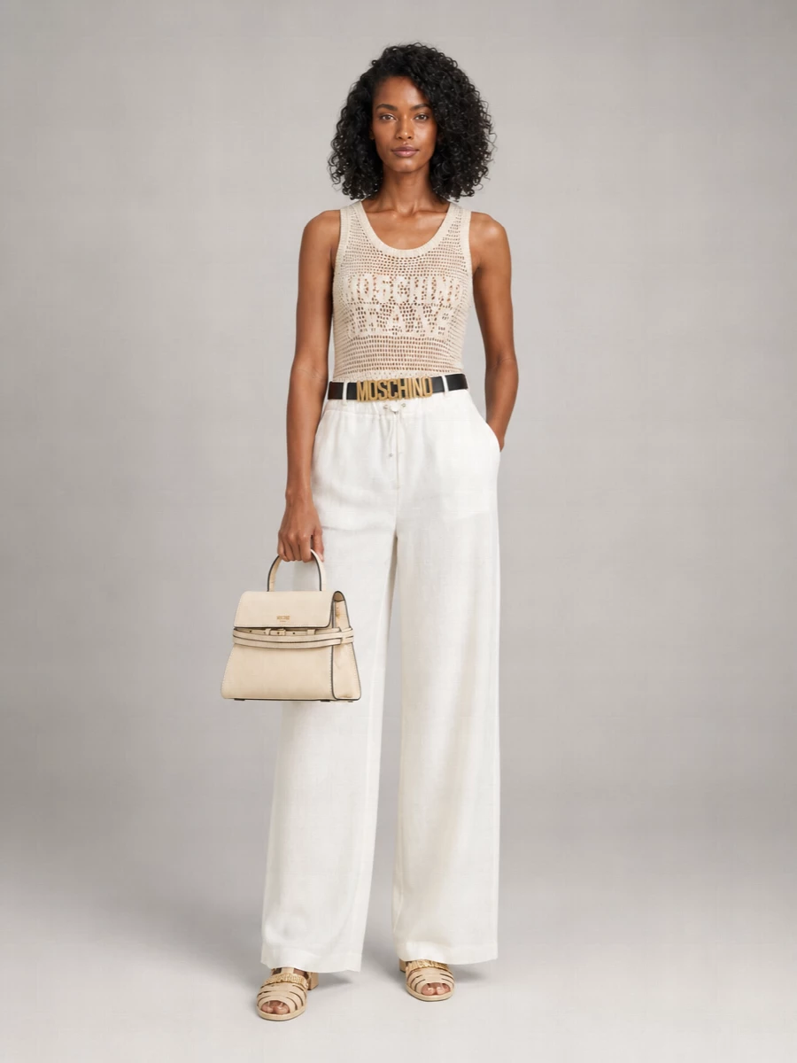 Moschino Logo Appliqué Jelly Sandals
