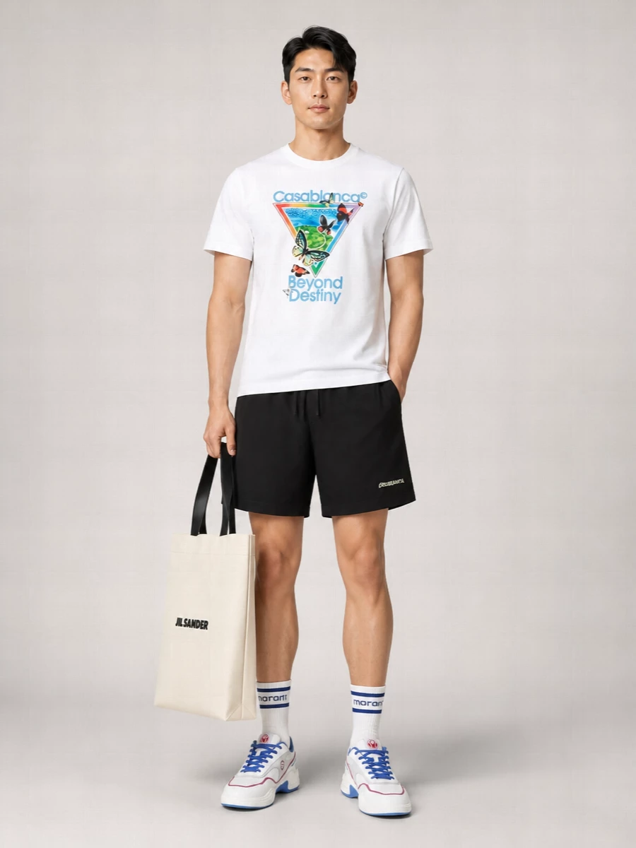 Casablanca Leather Low-Top Sneakers