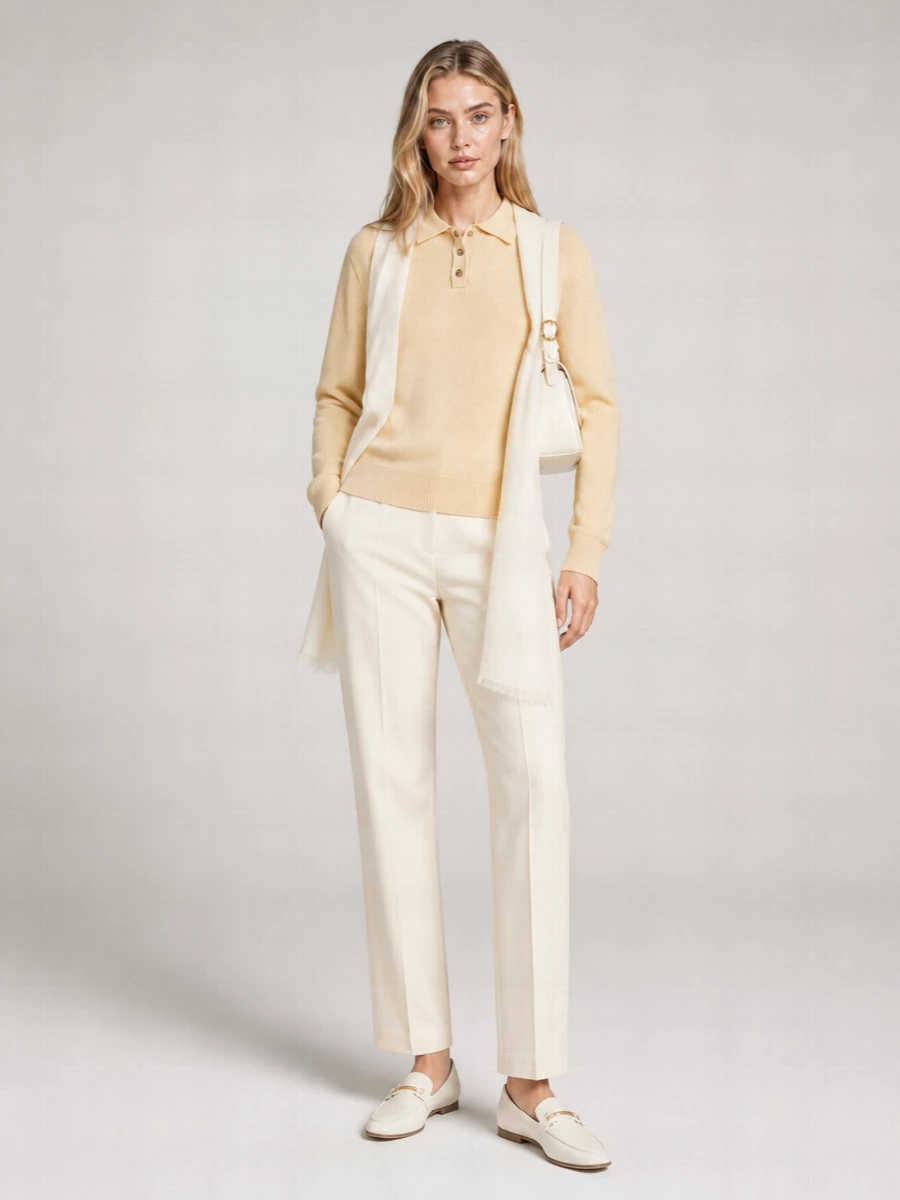 Guest In Residence Cashmere Polo Jumper