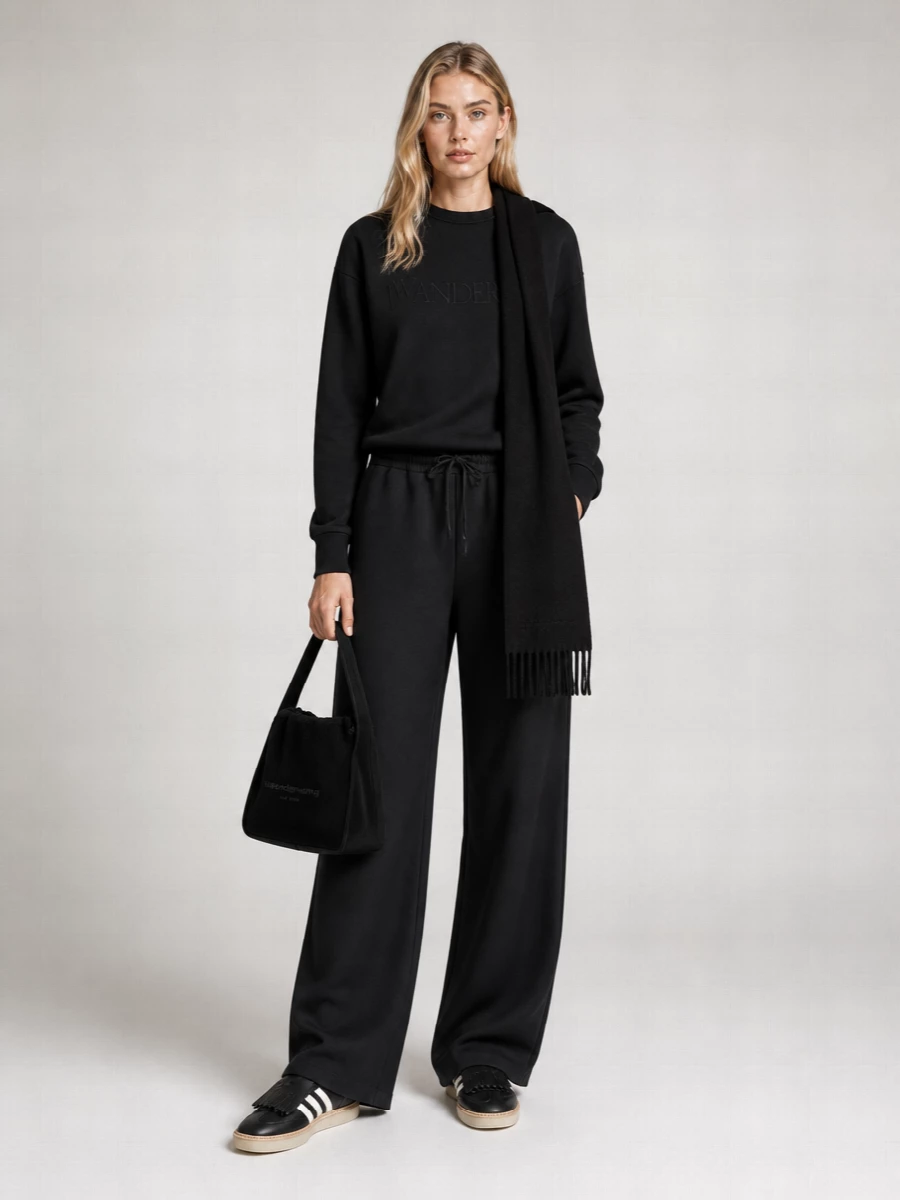 Jw Anderson Cotton Ribbed Crewneck Sweatshirt
