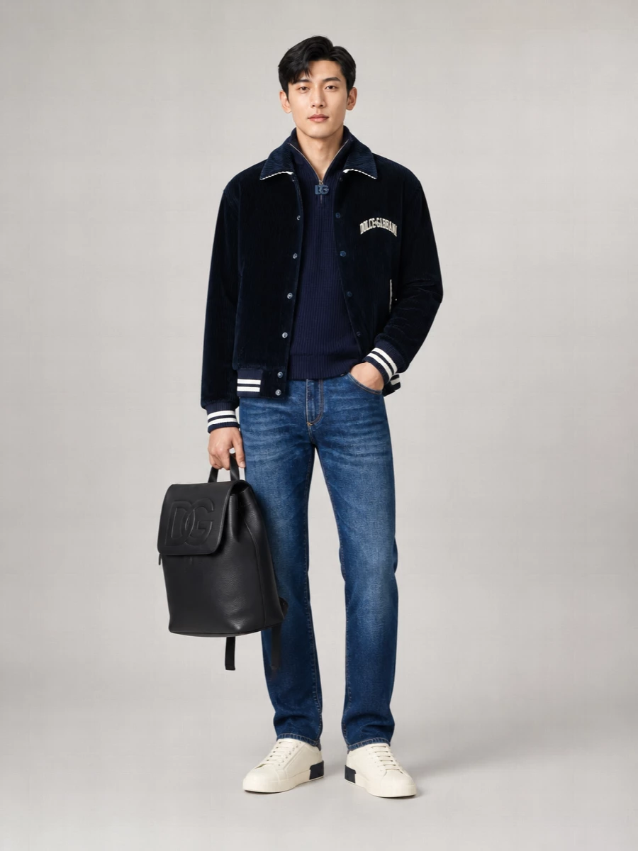 Dolce&Gabbana Cotton Corduroy Bomber Jacket