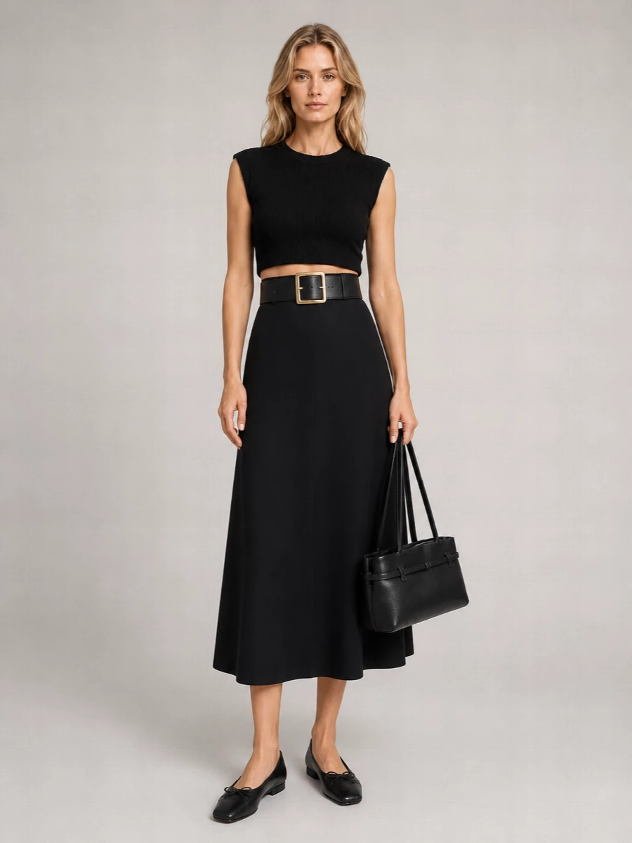 Max Mara Calf Leather Wide Belt