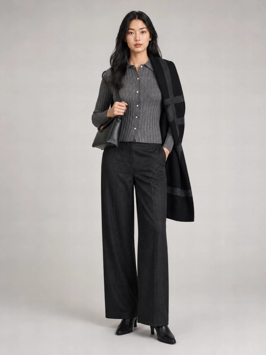 Totême cashmere silk ribbed long-sleeve shirt