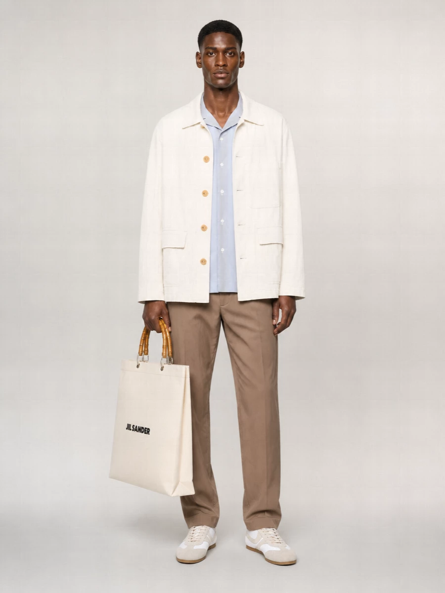 Dries Van Noten Herringbone shirt jacket | The Fashion Square