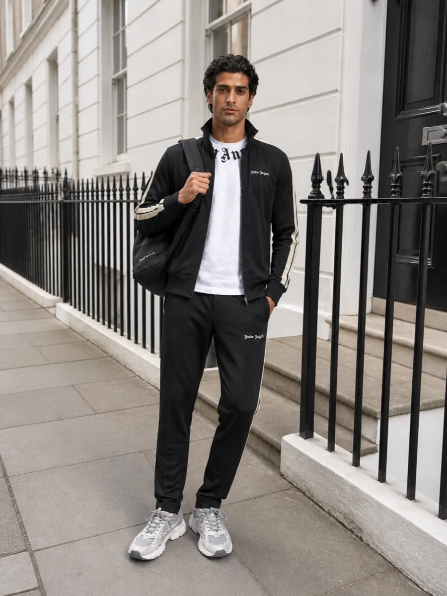 Palm angels track suit off white sneakers