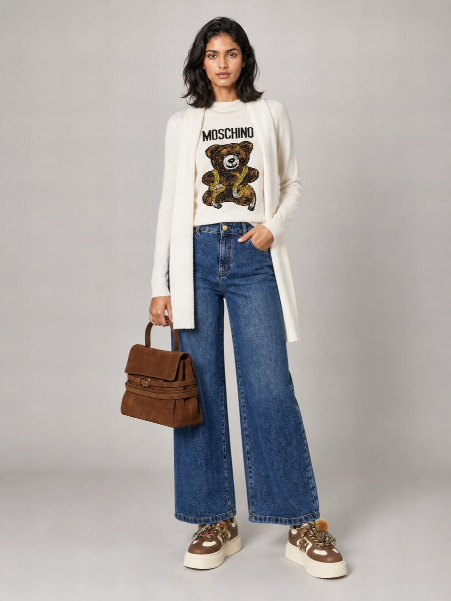 Fendi Leather Charm-Embellished Platform Low-Top Sneakers